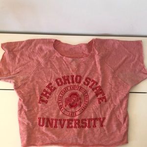 PINK Ohio State Crop Top